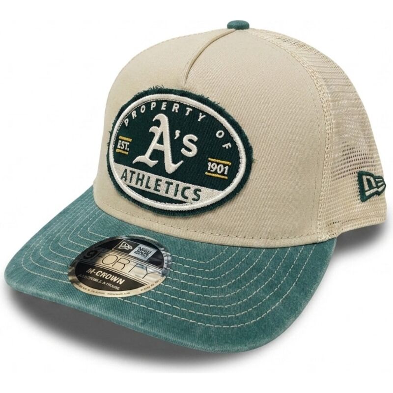 lippikset-kaareva-rekka-beige-snapback-9forty-m-crown-a-frame-fray-oakland-athletics-mlb-new-era lippikset-kaareva-rekka-beige-snapback-9forty-m-crown-a-frame-fray-oakland-athletics-mlb-new-era
