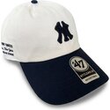 lippikset-kaareva-beige-saadettava-nauha-clean-up-contemporary-two-tone-new-york-yankees-mlb-47-brand