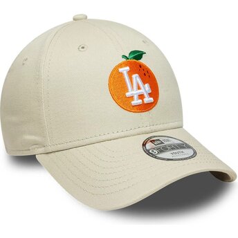 Lippikset kaareva beige säädettävä nauha lapsille 9FORTY Fruit Icon Orange Los Angeles Dodgers MLB New Era