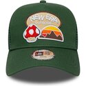 lippikset-kaareva-rekka-vihrea-snapback-lapsille-a-frame-outdoor-new-era