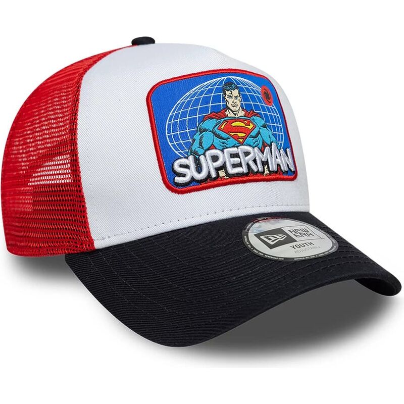 lippikset-kaareva-rekka-monivarinen-snapback-lapsille-a-frame-patch-superman-dc-comics-new-era