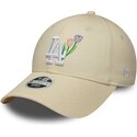 lippikset-kaareva-beige-saadettava-nauha-9forty-flower-icon-los-angeles-dodgers-mlb-new-era