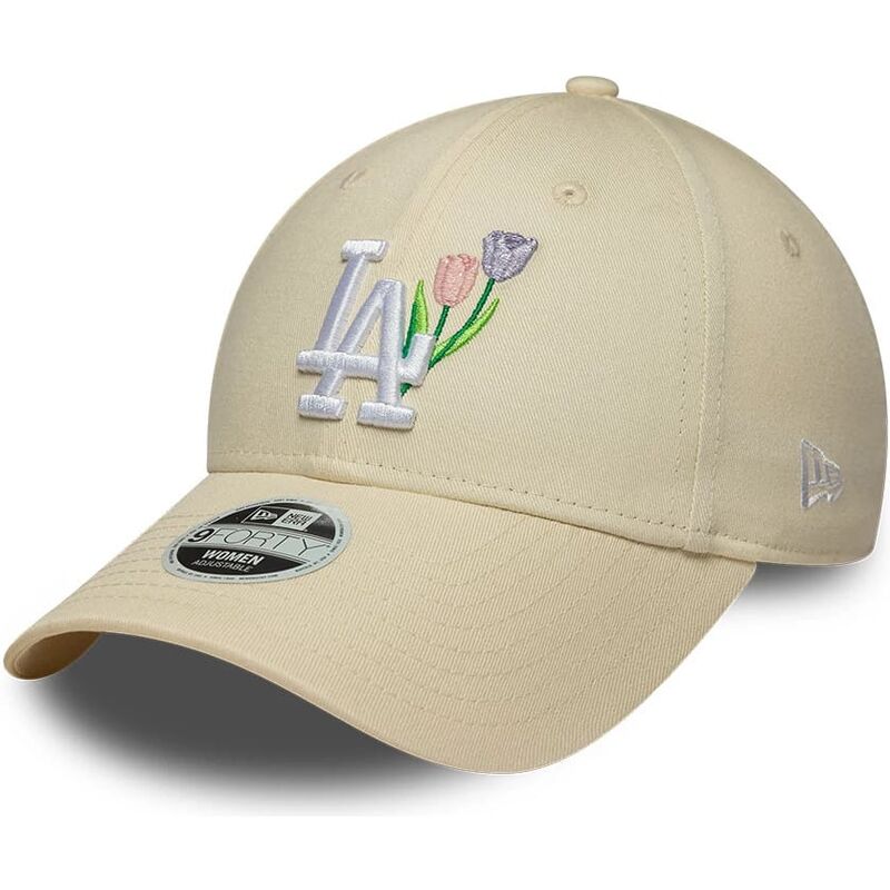 lippikset-kaareva-beige-saadettava-nauha-9forty-flower-icon-los-angeles-dodgers-mlb-new-era