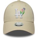 lippikset-kaareva-beige-saadettava-nauha-9forty-flower-icon-los-angeles-dodgers-mlb-new-era
