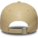 lippikset-kaareva-beige-saadettava-nauha-9forty-pu-pattern-new-york-yankees-mlb-new-era