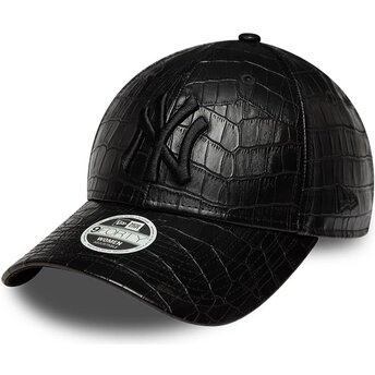 Lippikset kaareva musta säädettävä nauha 9FORTY PU Pattern New York Yankees MLB New Era