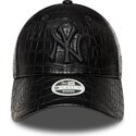 lippikset-kaareva-musta-saadettava-nauha-9forty-pu-pattern-new-york-yankees-mlb-new-era