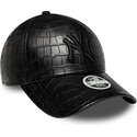 lippikset-kaareva-musta-saadettava-nauha-9forty-pu-pattern-new-york-yankees-mlb-new-era
