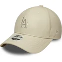 lippikset-kaareva-beige-snapback-9forty-m-crown-pu-diamante-los-angeles-dodgers-mlb-new-era