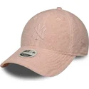 lippikset-kaareva-vaaleanpunainen-snapback-rosa-9forty-m-crown-winter-borg-new-york-yankees-mlb-new-era
