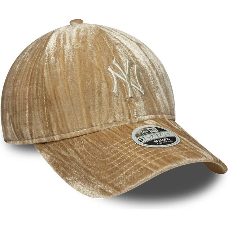 lippikset-kaareva-beige-saadettava-nauha-9twenty-velour-new-york-yankees-mlb-new-era