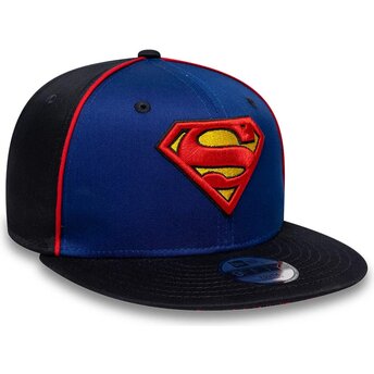 Lippikset litteä sininen snapback lapsille 9FIFTY Piping Superman DC Comics New Era