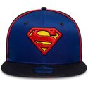 lippikset-littea-sininen-snapback-lapsille-9fifty-piping-superman-dc-comics-new-era