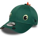 lippikset-kaareva-vihrea-snapback-lapsille-9forty-dino-face-new-era
