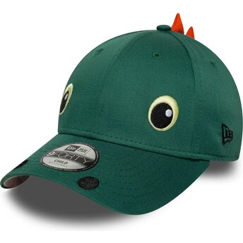 Lippikset kaareva vihreä snapback lapsille 9FORTY Dino Face New Era