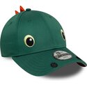 lippikset-kaareva-vihrea-snapback-lapsille-9forty-dino-face-new-era