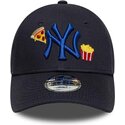 lippikset-kaareva-laivastonsininen-saadettava-nauha-lapsille-9forty-food-icon-new-york-yankees-mlb-new-era