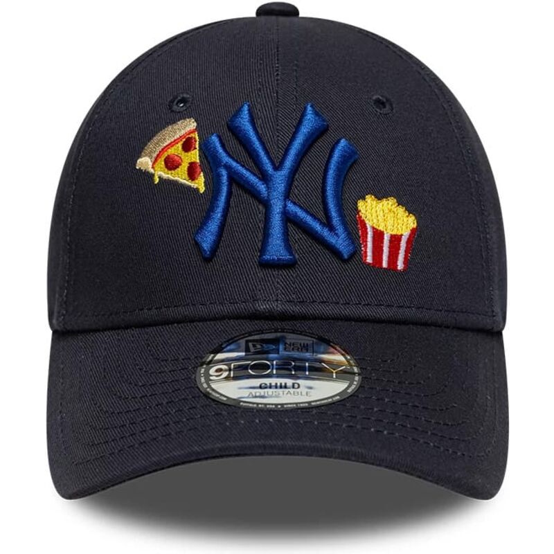 lippikset-kaareva-laivastonsininen-saadettava-nauha-lapsille-9forty-food-icon-new-york-yankees-mlb-new-era