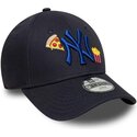 lippikset-kaareva-laivastonsininen-saadettava-nauha-lapsille-9forty-food-icon-new-york-yankees-mlb-new-era