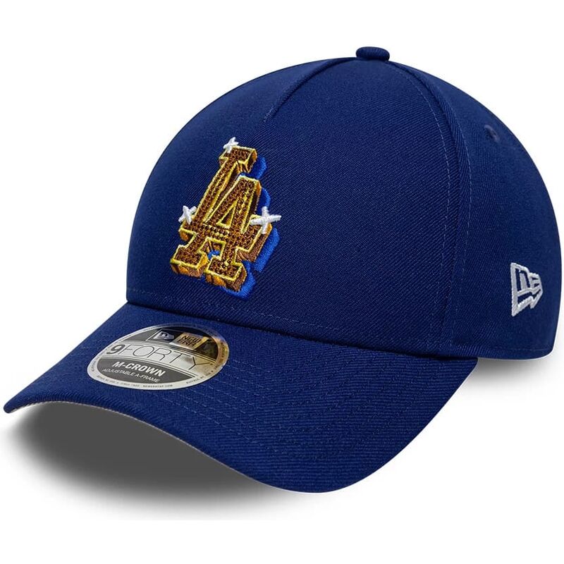 lippikset-kaareva-sininen-snapback-9forty-m-crown-a-frame-emblem-los-angeles-dodgers-mlb-new-era