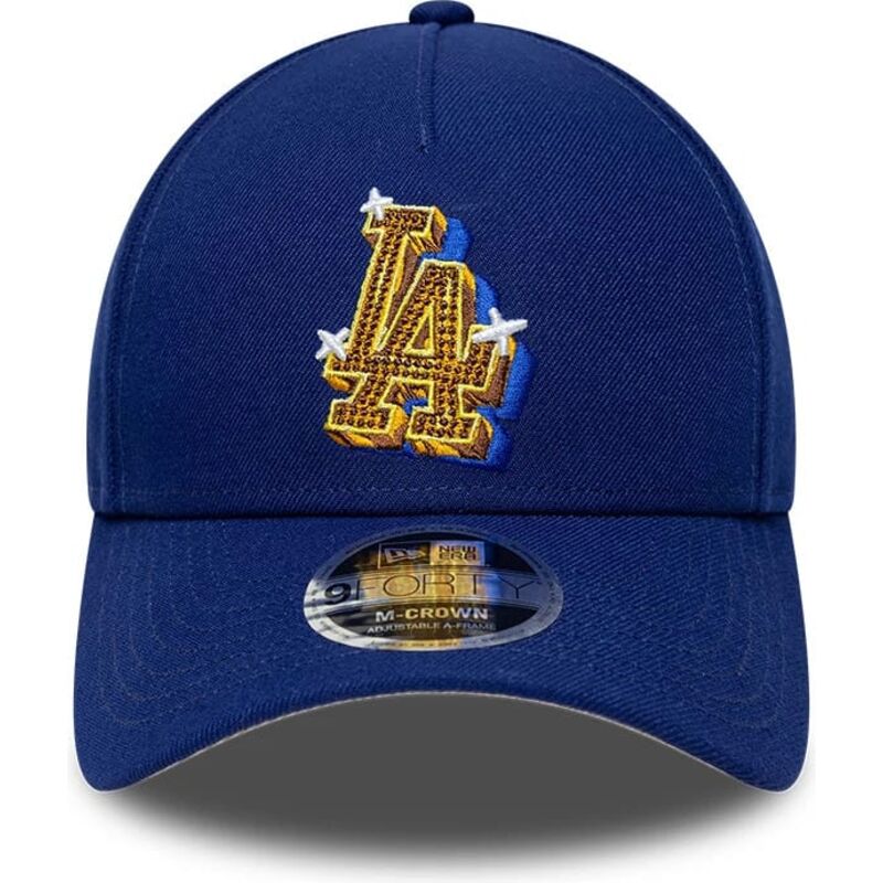 lippikset-kaareva-sininen-snapback-9forty-m-crown-a-frame-emblem-los-angeles-dodgers-mlb-new-era