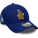 lippikset-kaareva-sininen-snapback-9forty-m-crown-a-frame-emblem-los-angeles-dodgers-mlb-new-era