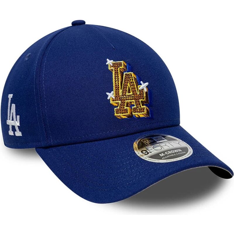 lippikset-kaareva-sininen-snapback-9forty-m-crown-a-frame-emblem-los-angeles-dodgers-mlb-new-era