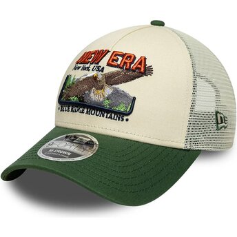 Lippikset kaareva rekka vihreä snapback 9FORTY M-Crown A Frame Graphic New Era