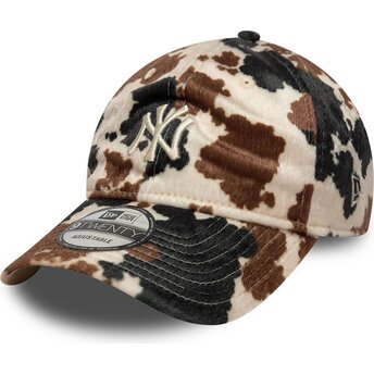 Lippikset kaareva ruskea säädettävä nauha 9TWENTY Animal Print New York Yankees MLB New Era