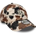 lippikset-kaareva-ruskea-saadettava-nauha-9twenty-animal-print-new-york-yankees-mlb-new-era