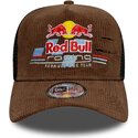 lippikset-kaareva-rekka-ruskea-snapback-a-frame-distressed-cord-red-bull-racing-formula-1-new-era