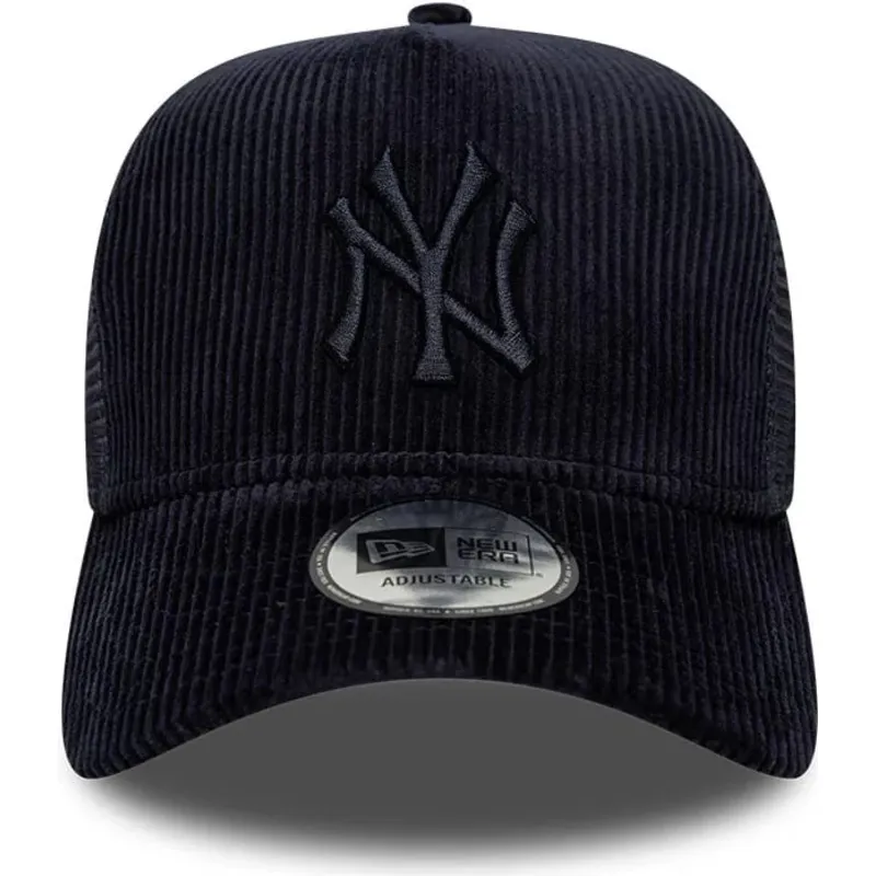 lippikset-kaareva-rekka-laivastonsininen-snapback-a-frame-tonal-cord-new-york-yankees-mlb-new-era