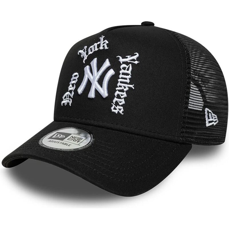 lippikset-kaareva-rekka-musta-snapback-a-frame-wordmark-new-york-yankees-mlb-new-era