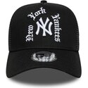 lippikset-kaareva-rekka-musta-snapback-a-frame-wordmark-new-york-yankees-mlb-new-era