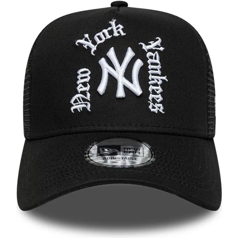 lippikset-kaareva-rekka-musta-snapback-a-frame-wordmark-new-york-yankees-mlb-new-era