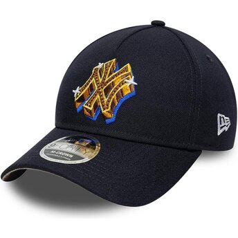 Lippikset kaareva laivastonsininen snapback 9FORTY M-Crown A Frame Emblem New York Yankees MLB New Era