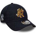 lippikset-kaareva-laivastonsininen-snapback-9forty-m-crown-a-frame-emblem-new-york-yankees-mlb-new-era