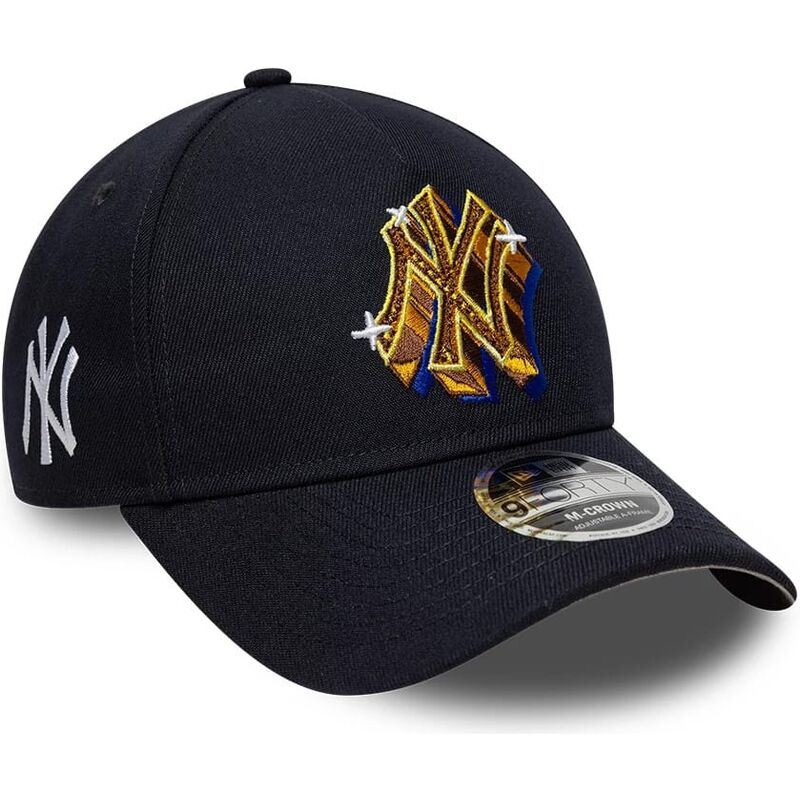 lippikset-kaareva-laivastonsininen-snapback-9forty-m-crown-a-frame-emblem-new-york-yankees-mlb-new-era