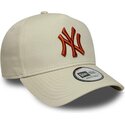 lippikset-kaareva-beige-snapback-e-frame-league-essential-new-york-yankees-mlb-new-era