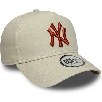 Lippikset kaareva beige snapback E Frame League Essential New York Yankees MLB New Era