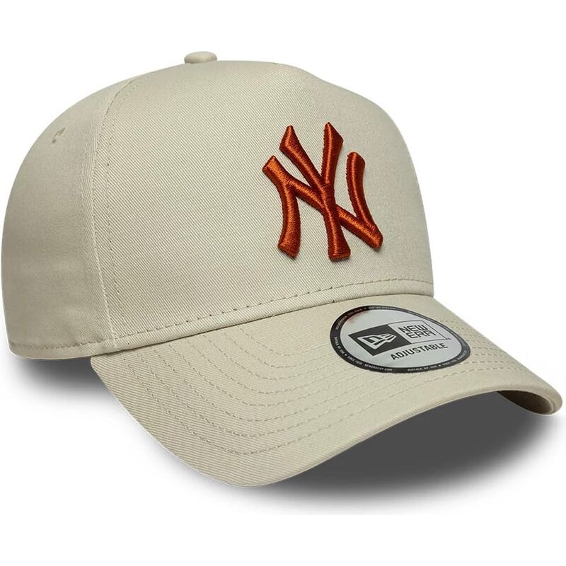 lippikset-kaareva-beige-snapback-e-frame-league-essential-new-york-yankees-mlb-new-era