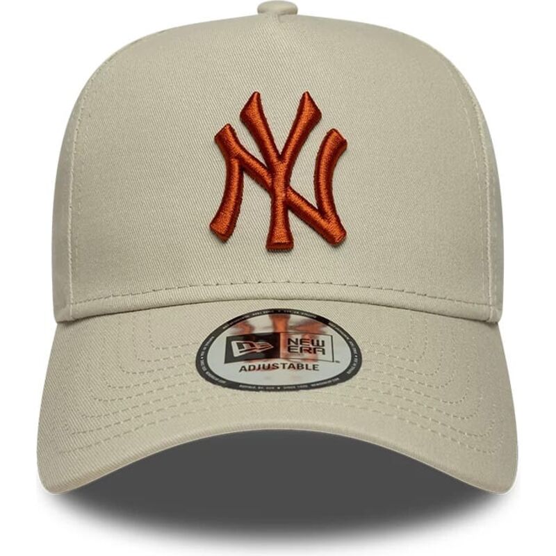 lippikset-kaareva-beige-snapback-e-frame-league-essential-new-york-yankees-mlb-new-era