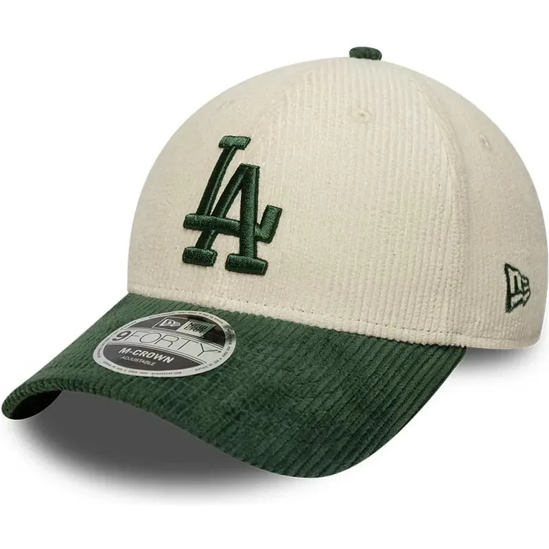 lippikset-kaareva-beige-snapback-9forty-m-crown-cord-los-angeles-dodgers-mlb-new-era