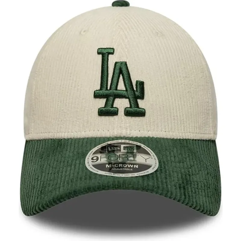 lippikset-kaareva-beige-snapback-9forty-m-crown-cord-los-angeles-dodgers-mlb-new-era