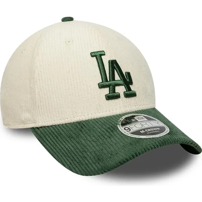 lippikset-kaareva-beige-snapback-9forty-m-crown-cord-los-angeles-dodgers-mlb-new-era