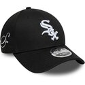 lippikset-kaareva-musta-snapback-9forty-m-crown-side-script-chicago-white-sox-mlb-new-era