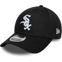 lippikset-kaareva-musta-snapback-9forty-m-crown-side-script-chicago-white-sox-mlb-new-era