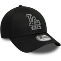 lippikset-kaareva-musta-saadettava-nauha-9forty-metallic-outline-los-angeles-dodgers-mlb-new-era