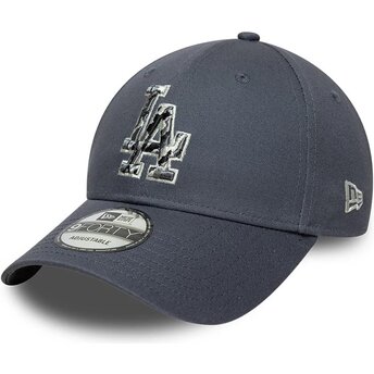 Lippikset kaareva harmaa säädettävä nauha 9FORTY Outline Camo Los Angeles Dodgers MLB New Era