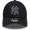 lippikset-kaareva-laivastonsininen-saadettava-nauha-9forty-metallic-outline-new-york-yankees-mlb-new-era